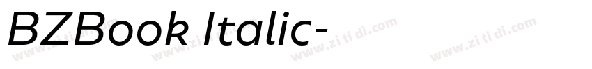 BZBook Italic字体转换 BZBook Italic字体转换